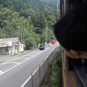 大井川鐵道のトーマス号の車窓からバーティ